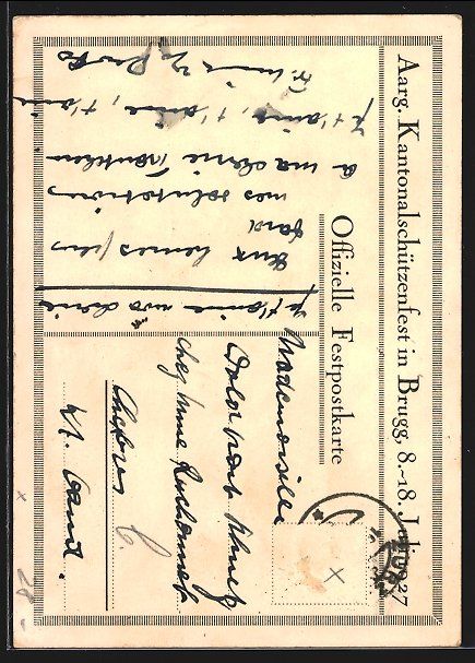 Cartoline postali: Künstler-AK Brugg, Schwarzer Turm – Usato da Berlin venduto da bartko-reher 1