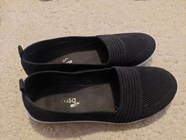 Stoffschuhe schwarz Grösse 38