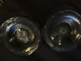 Glasteller transparent mit Relief guter Zustand