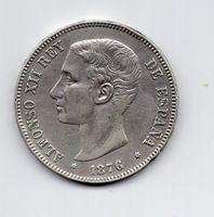 (1464) Spanien, 5 Pesetas, 1876, vz