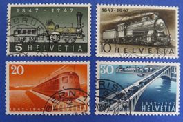 Serie '100 Jahre Schweizer Eisenbahnen' 1947, Nr.277-280