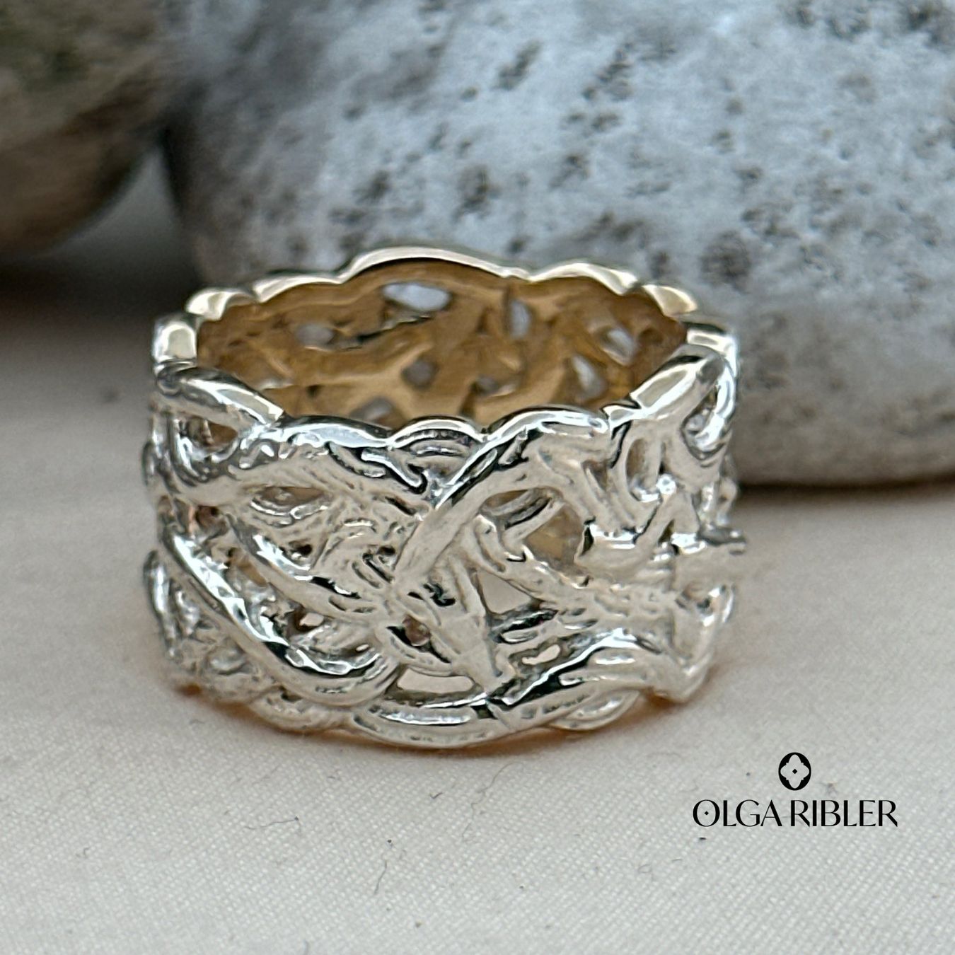 Olga Ribler Anelli: Statement Silber Ring 925 bicolor Grösse 58 – Nuovo (secondo la descrizione) da Luzern venduto da Schmuckoutlet 6