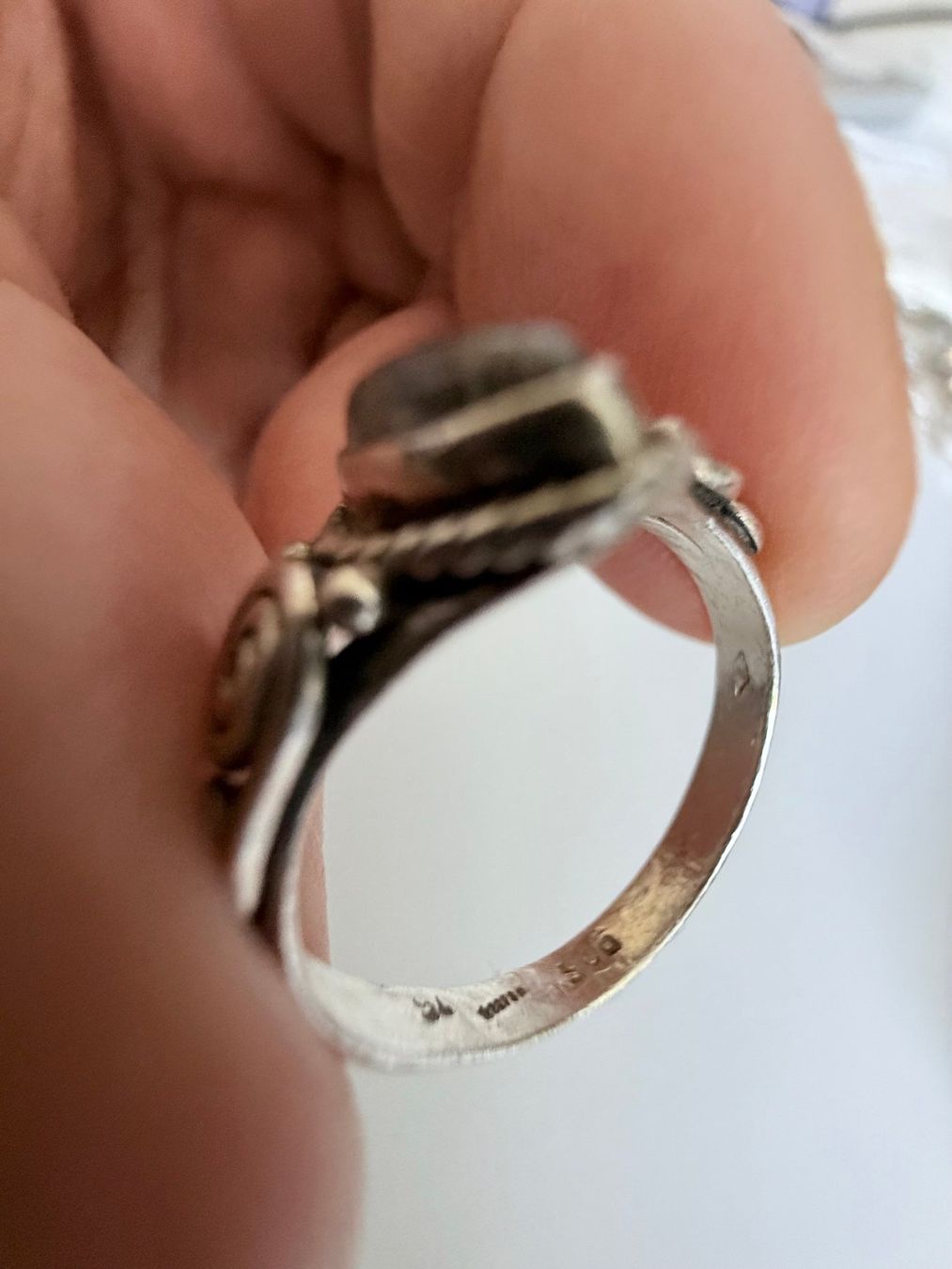 Anelli: Silber Ring mit Stein und Stempel 925 – Usato da Kirchdorf AG venduto da coco123 2