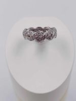 VINTAGE WEISSGOLDRING MIT DIAMANTEN, 0.800 CT.
