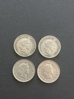 10 Rappen Münzen 1919, 1920, 1931, 1951