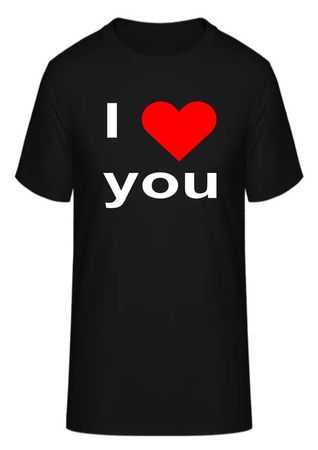 T-Shirt I love you mit Herzsymbol
