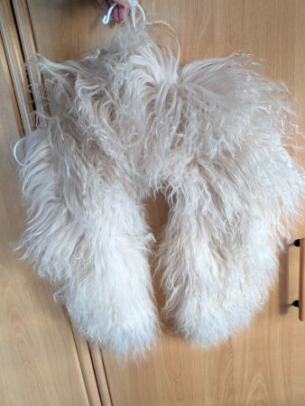 Sheep fell removable coat/jacket collar