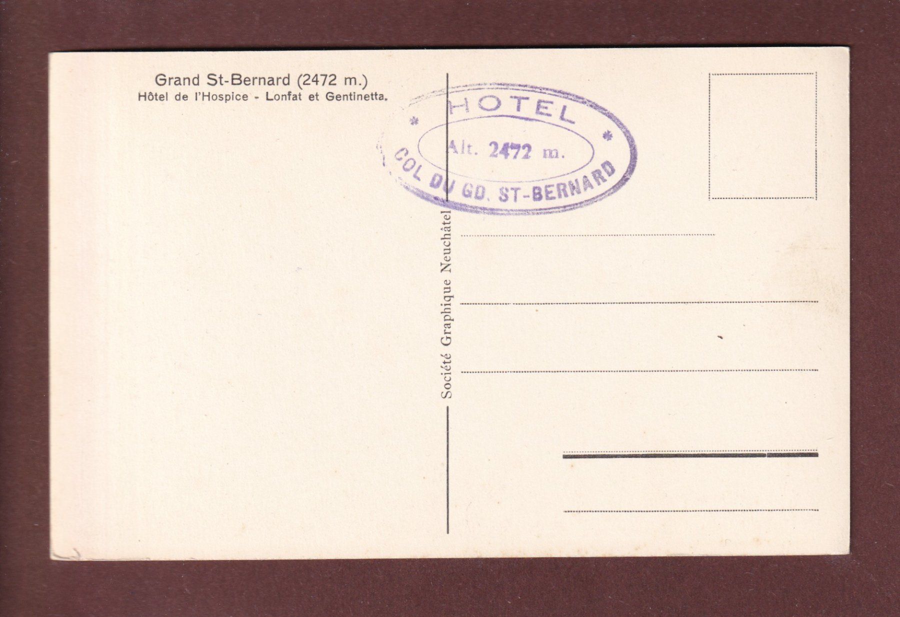 Cartoline postali: GRAND-SAINT-BERNARD - Statue et Hospice – Usato da Pully venduto da nicecards 1