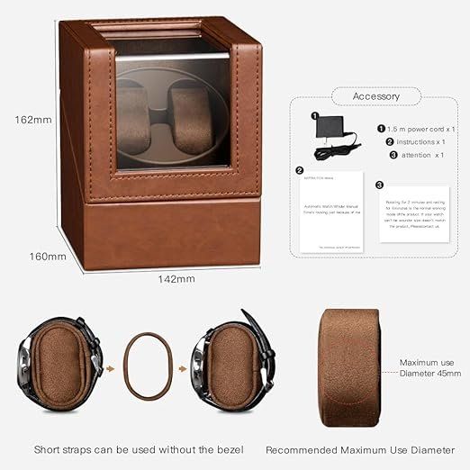 Cofanetto carica e porta orologi: Automatischer Uhrenbeweger Wechselstromadapter oder batterie – Nuovo e nell'imballaggio originale da Herisau venduto da Zevora 4