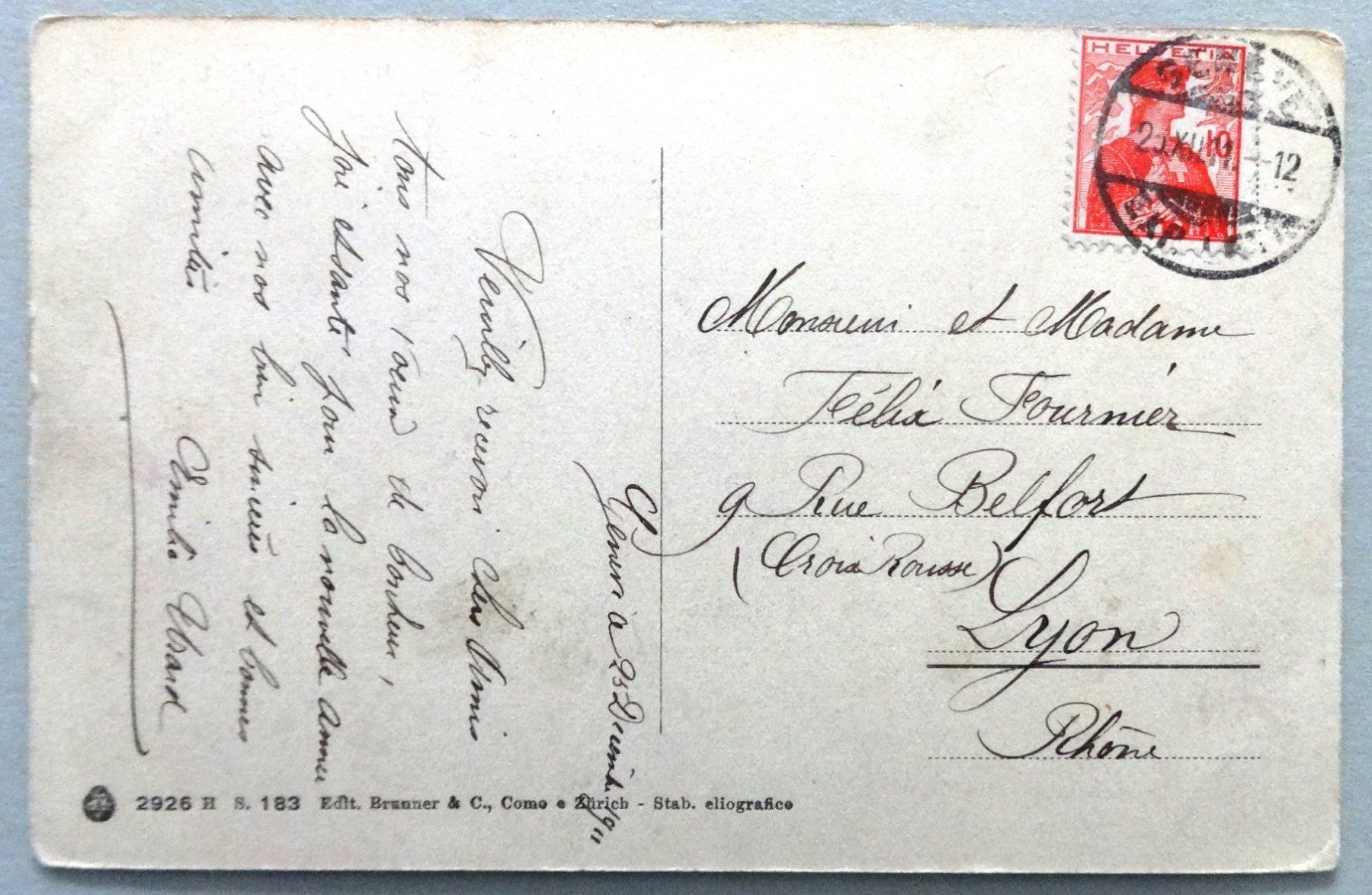 Cartoline postali: Bonne Année – Usato da Fétigny venduto da Billy2miny 1