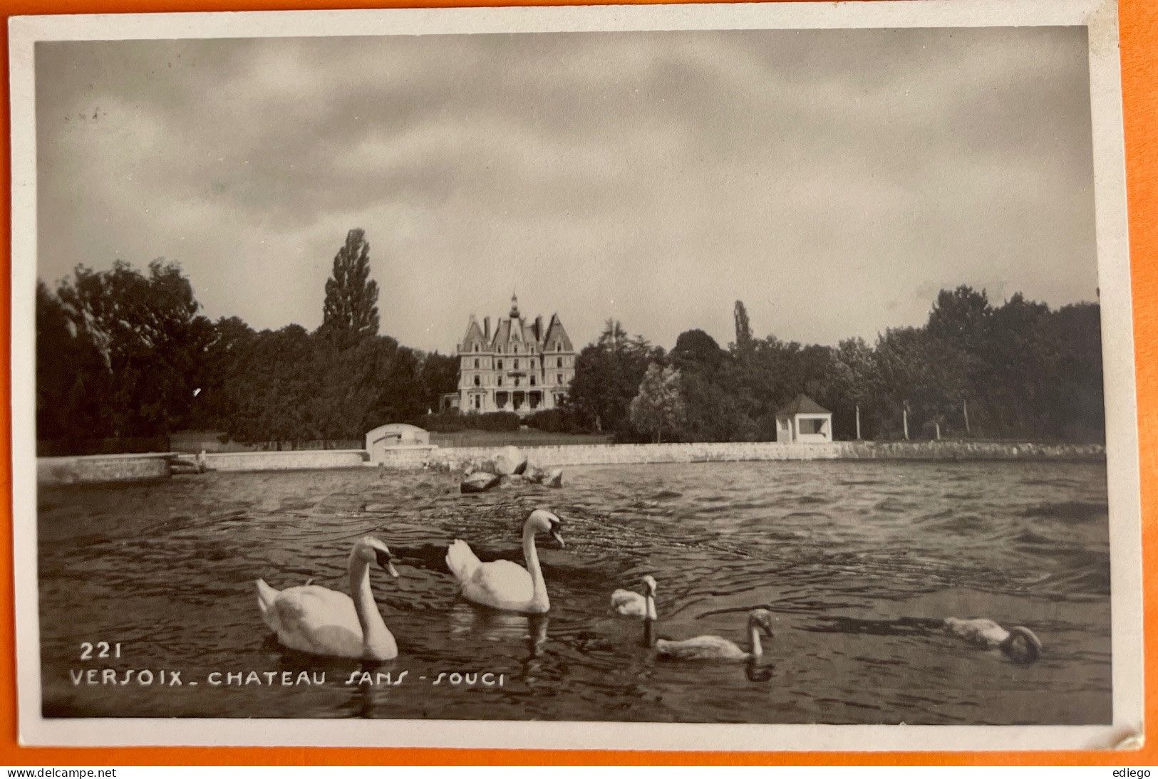 Cartoline postali: VERSOIX - CHÂTEAU SANS-SOUCI 1931 – Usato da Lutry venduto da Ediego