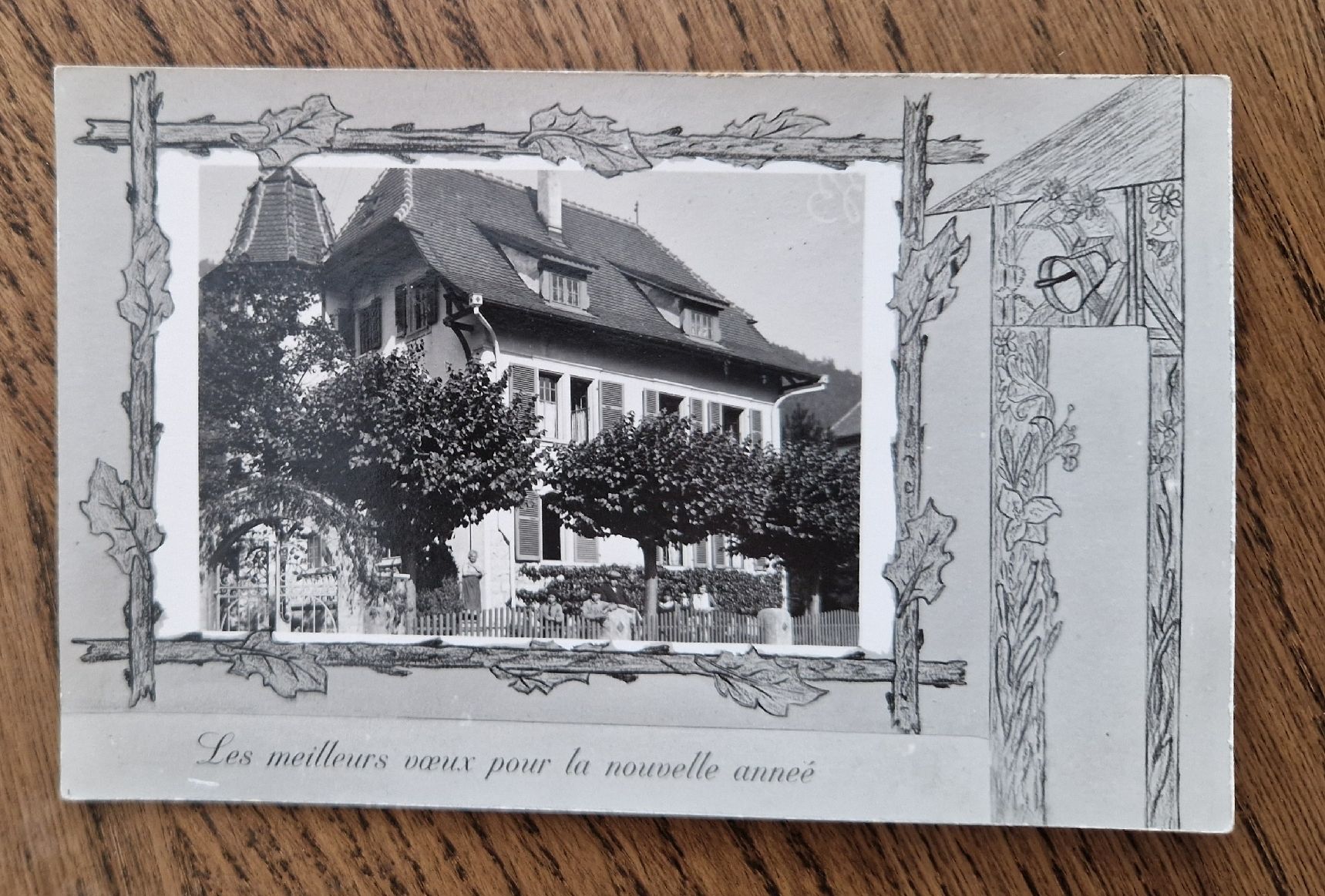 Cartoline postali: Pour la nouvelle Année, Bâtiment inconnu – Usato da Ebikon venduto da Donar50