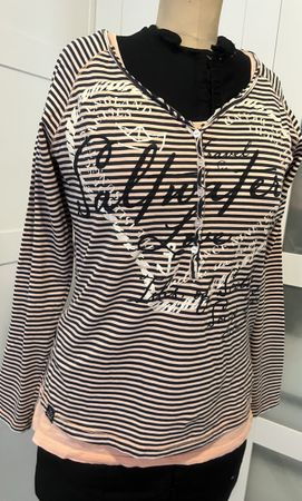 Soccx Spirit Damen Shirt Gr. M gestreift 2in1