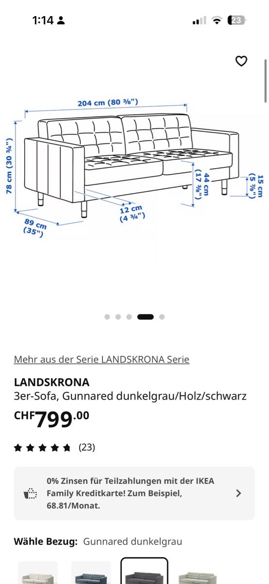 Divani: Zwei Sofas mit Hocker dunkelgrau Stoff neuwertig  – Nuovo (secondo la descrizione) da Urtenen-Schönbühl venduto da m19_2fdb 3