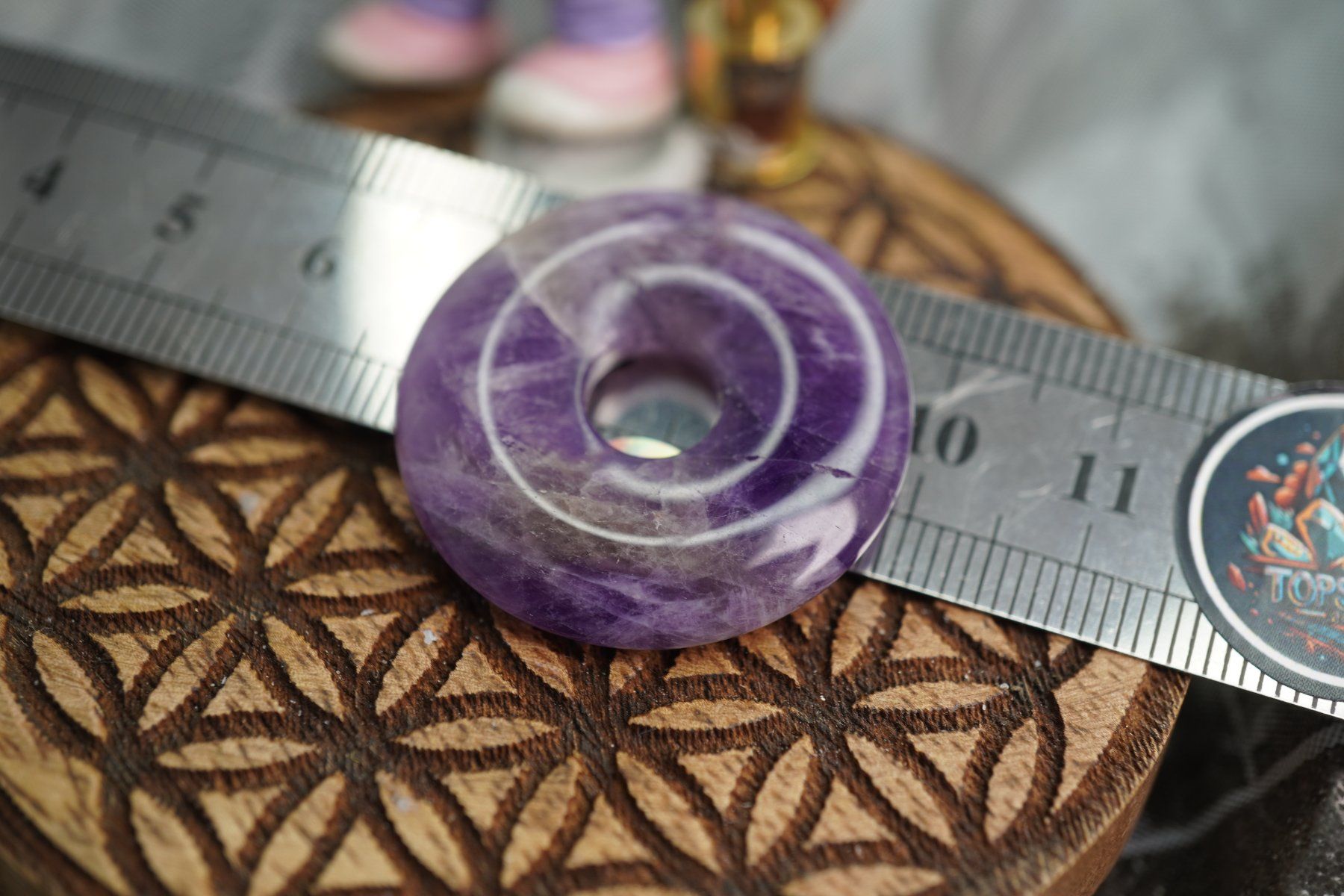Minerali & Pietre curative: Amethyst      ca30mm     Top  Pi Scheibe – Nuovo e nell'imballaggio originale da Eschenbach SG venduto da topstone 4