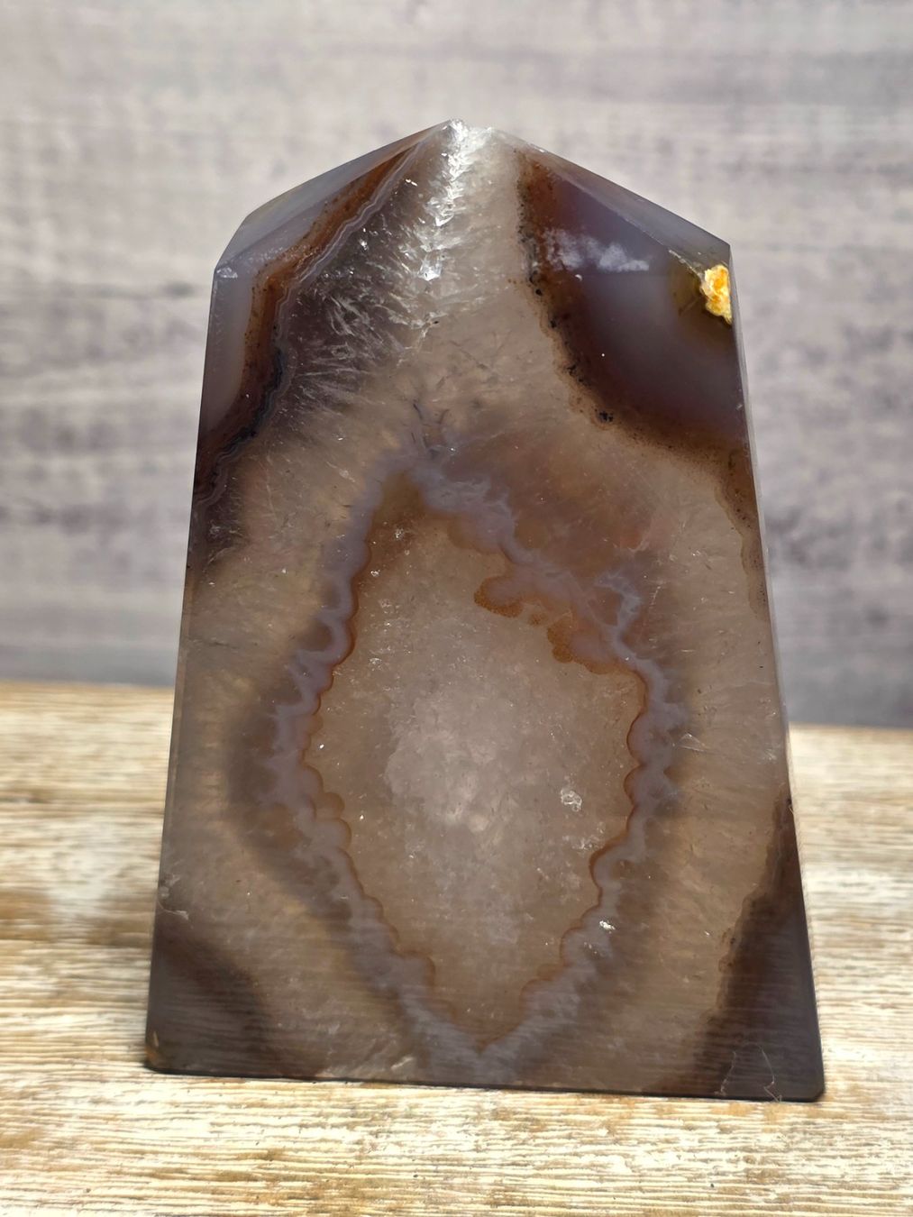 Minerali & Pietre curative: Schöner Achat Drusenobelisk 200g – Nuovo e nell'imballaggio originale da Matzingen venduto da Shay_Crystalz 1