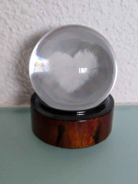 Dekokugel Glas mit Herz Dekoration Kugel Glaskunst herzig Kaufen auf