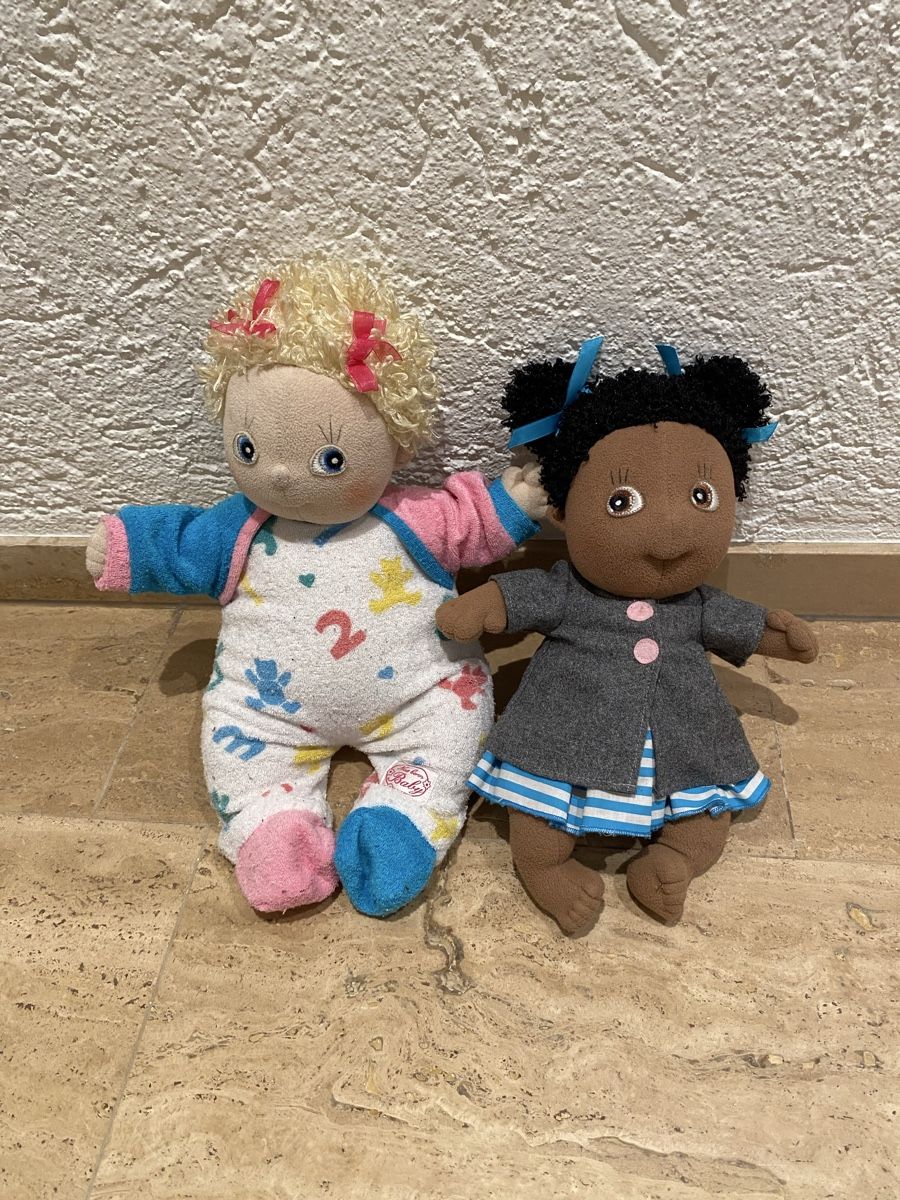 Bambole: 2 x stoff Puppen / fabric dolls – Usato da Nürensdorf venduto da cam_nbr6