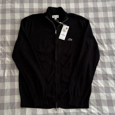 Lacoste Strickjacke Schwarz Grösse L