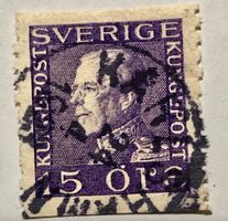Briefmarken aus Schweden König Gustav V. gestempelt