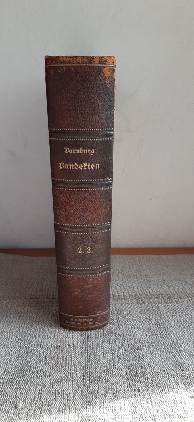 Bücher: Wunderschönes, antikes Buch - Pandekten - 1894 ! – Gebraucht aus Neuheim von Tidola