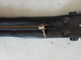 Vintage Ledergürtel mit intergrierten Reissverschlussfach