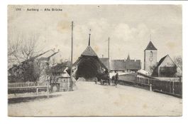 Aarberg (BE) Alte Holzbrücke - Fuhrwerk - Steffisburg 1926