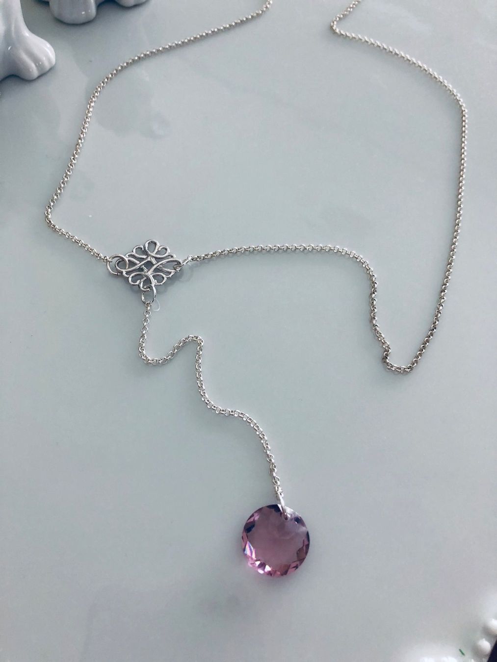 Catenine: Silber Kette mit SWAROVSKI Kristall NEU – Nuovo (secondo la descrizione) da Winkel venduto da Luxtime 6