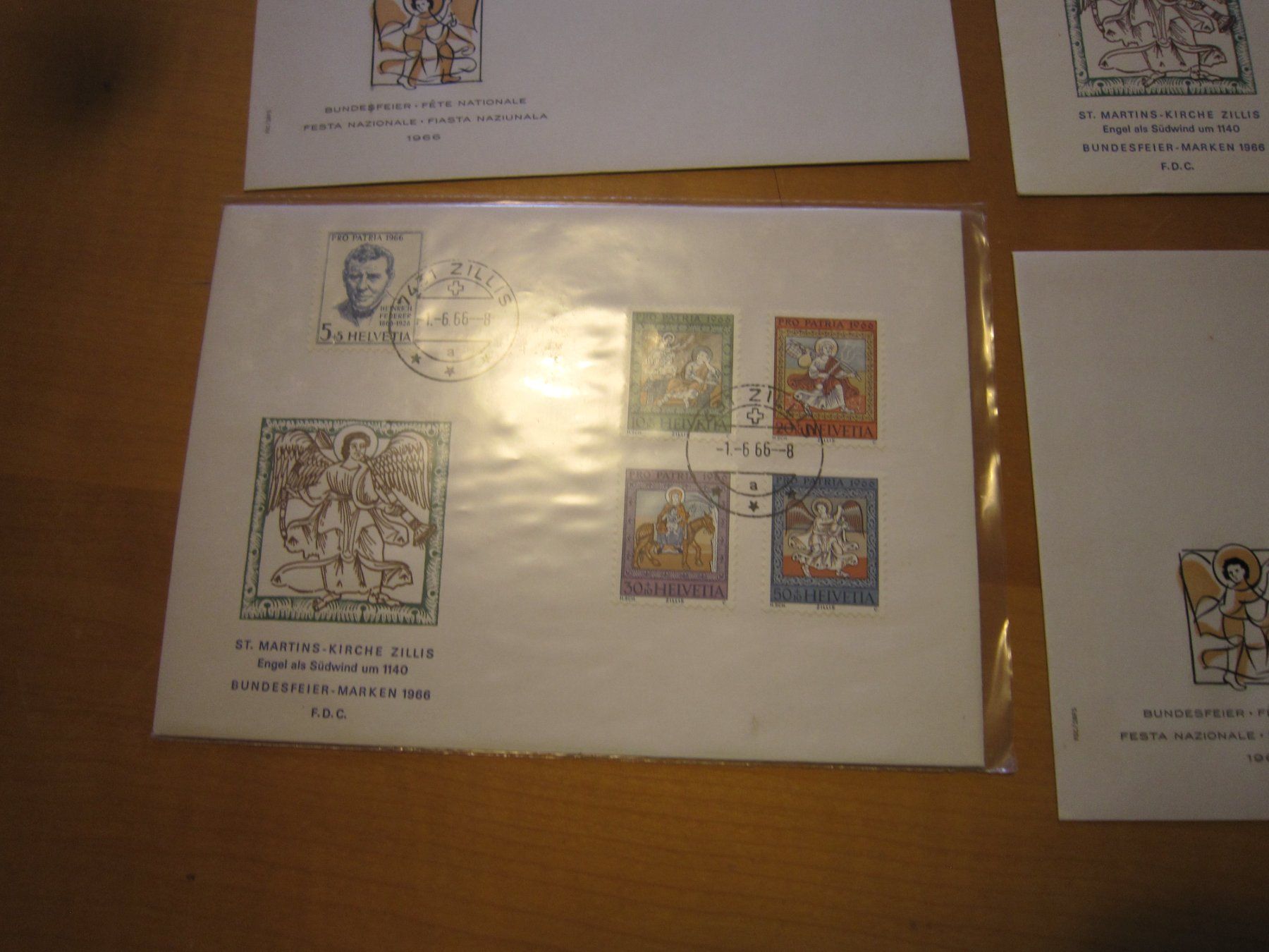 Tutti i francobolli: PP 1966 FFDC verschiedene Serien 3x Stempel Zillis – Usato da Gordola venduto da Polentaefung 4