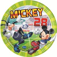 Mickey Goal / Pappteller 23cm / 8Stk.