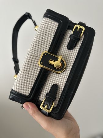 Sac à main élégant noir et blanc pour femme