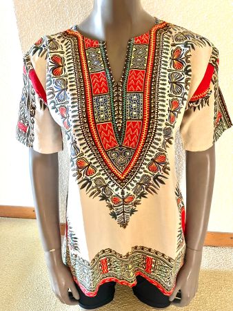 Dashiki Oberteil, bunt bedruckt, BW, Gr. 36-38,   neu