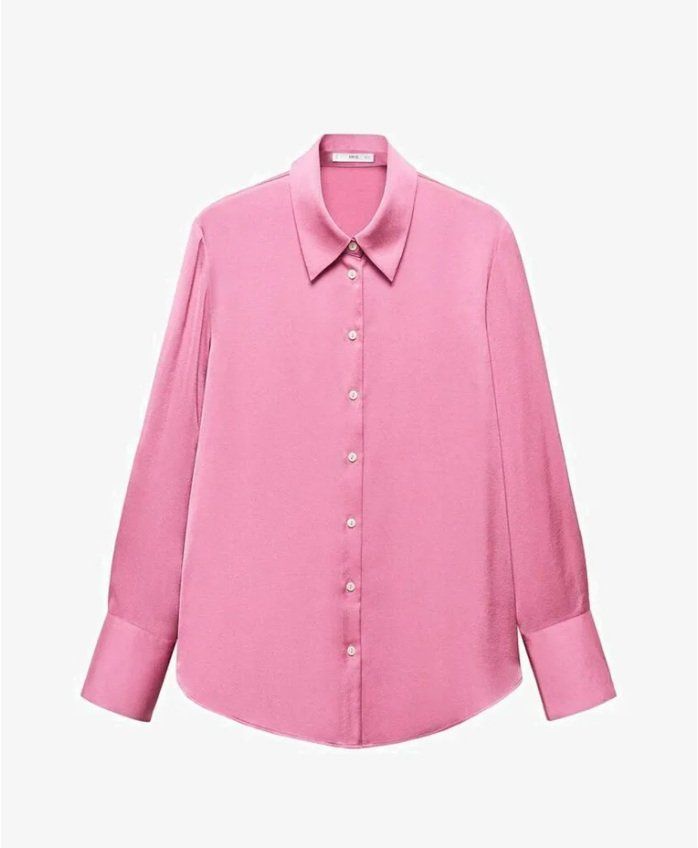 Mango Camicette: MANGO satiniertes Hemd Hemdbluse Bluse Gr.L (38-40) NEU – Nuovo e nell'imballaggio originale da Rotkreuz venduto da beltraum 5