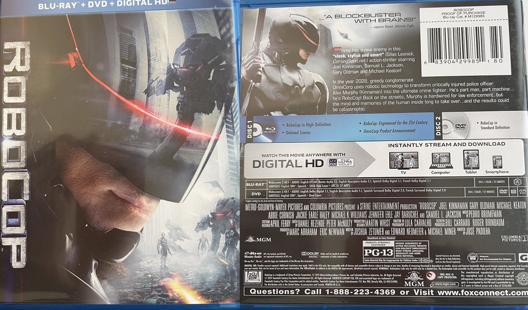 Tous les DVDs: Blu-Ray Robocop (remake) – D'occasion à Satigny par carbone888