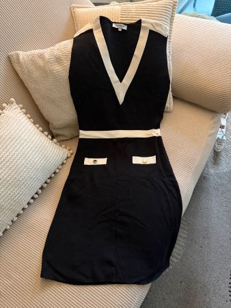 Robe Morgan maille noire et blanche taille S occasion