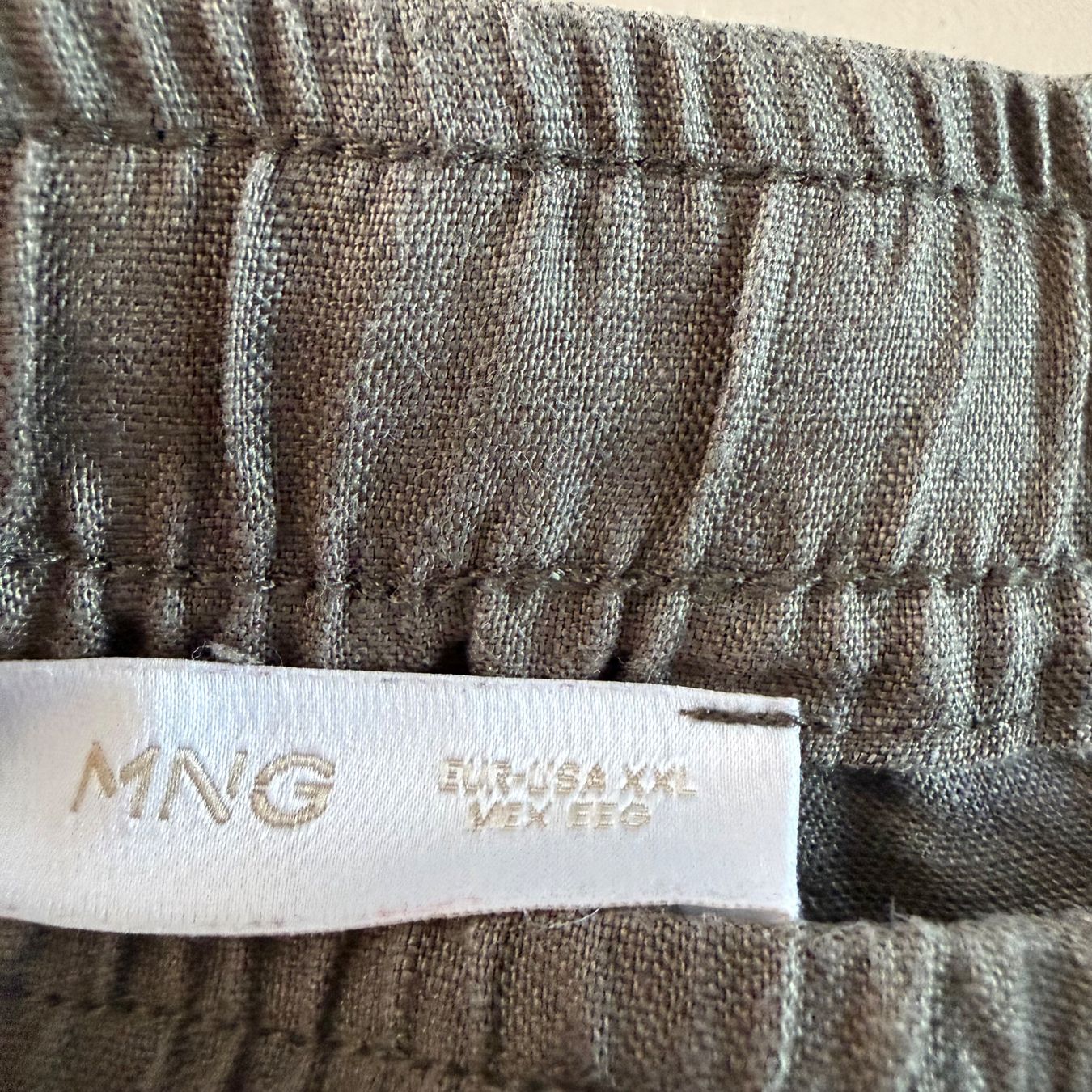 Mango Pantaloni: MNG Leinenhose khaki 💚 – Usato da zürich venduto da vintage12 7