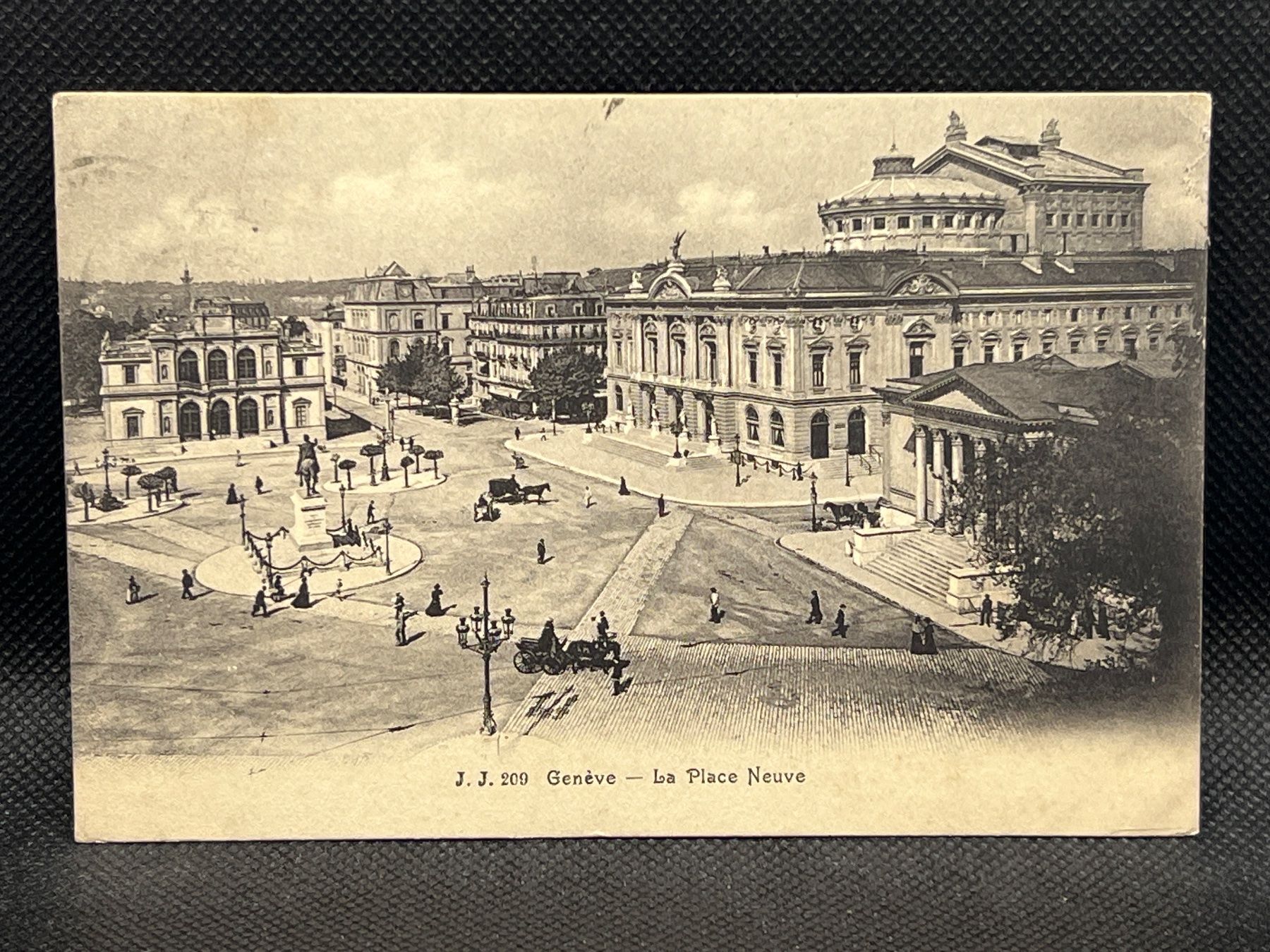 Cartoline postali: Genève - La Place Neuve – Usato da Widnau venduto da Brusi9