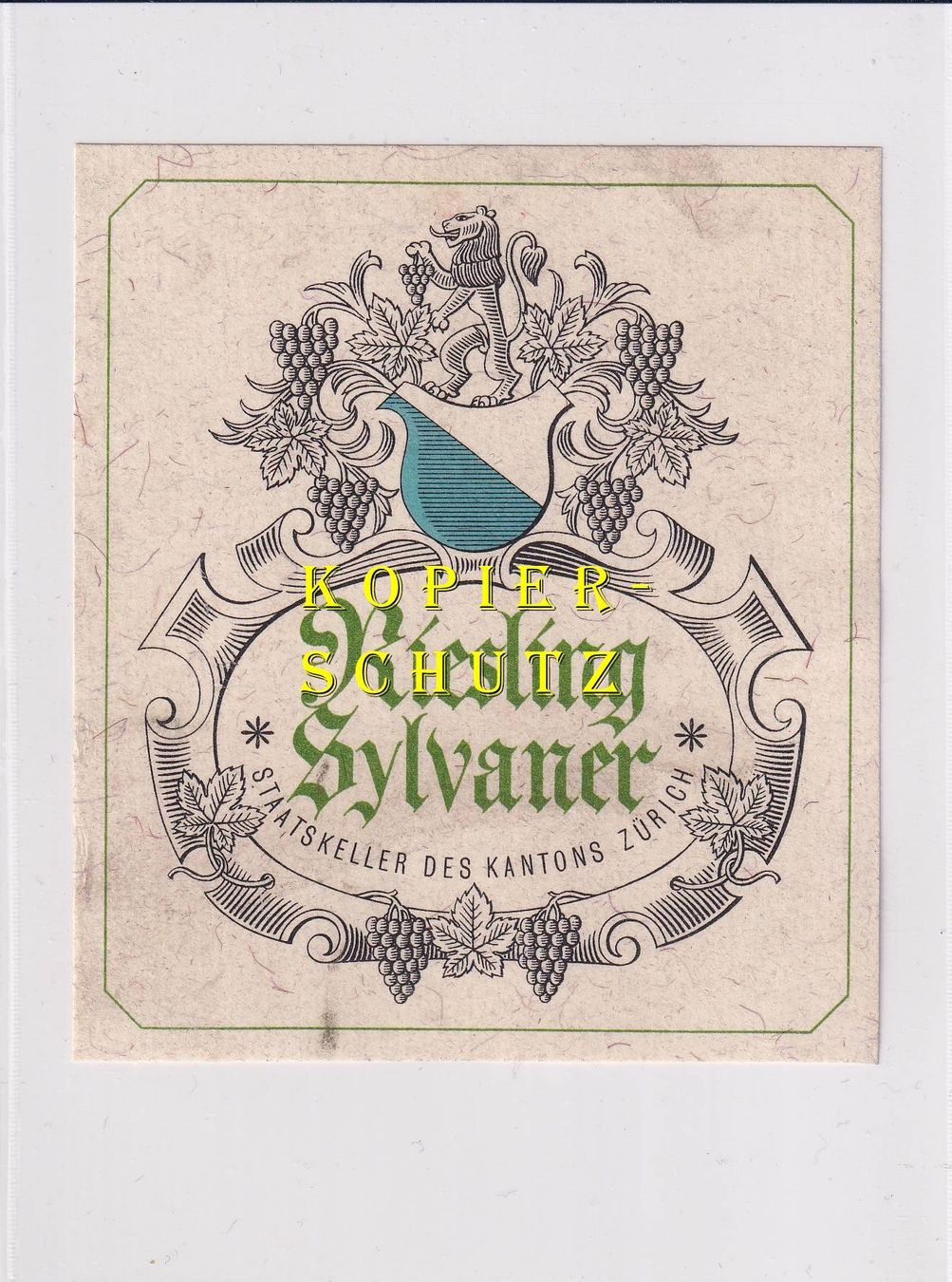 Carta: Etikette - Riesling Sylvaner /bd – Usato da Hombrechtikon venduto da Rudolf07
