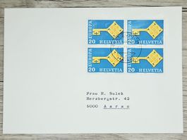 CL02 Enveloppe + Timbre Suisse 1969