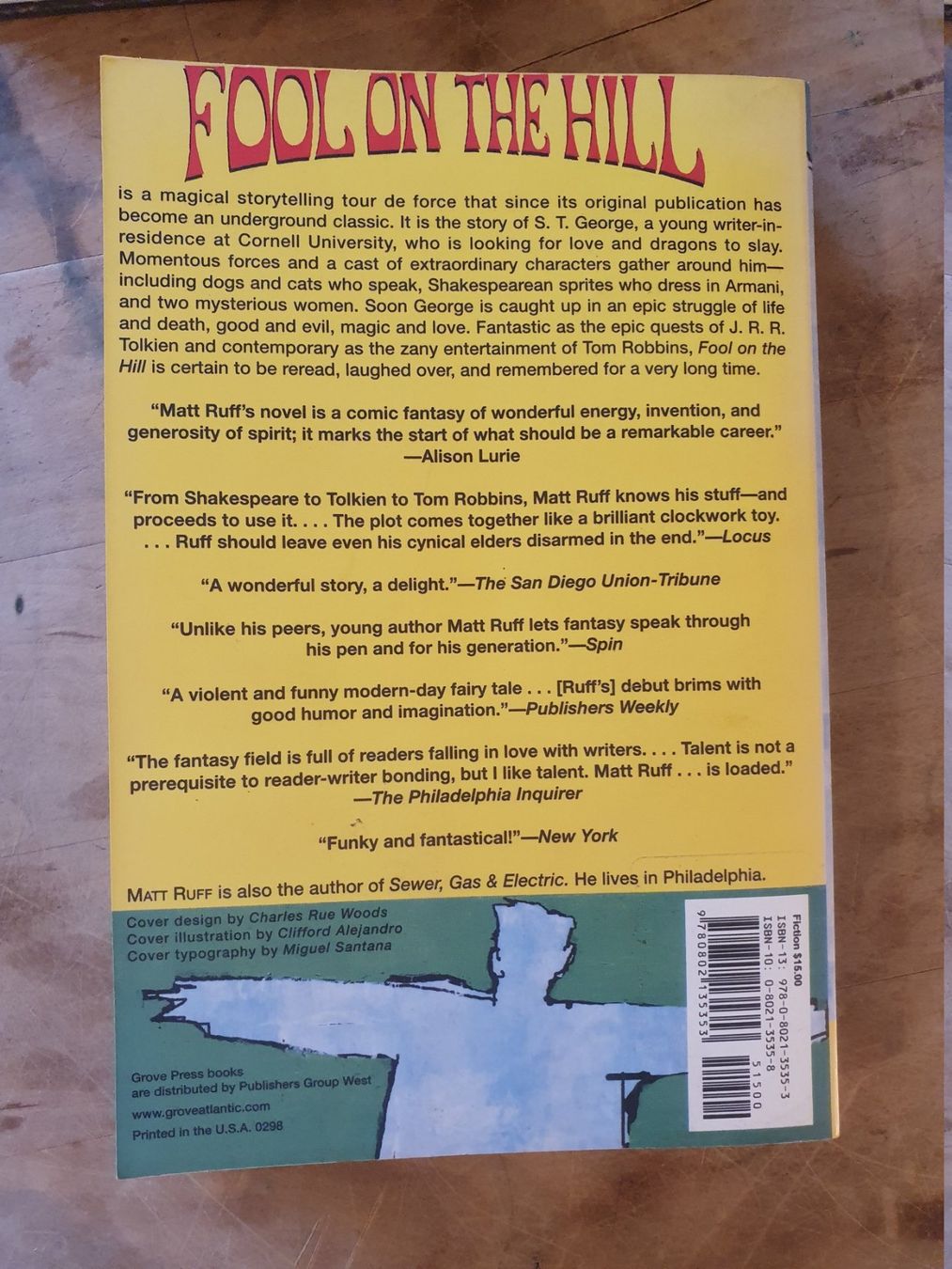 Libri: Fool On the Hill Matt Ruff Grove – Usato da Zürich venduto da loosebone 1
