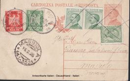 Italien 4 ältere Briefe/PK, interessant aber unterschiedlich