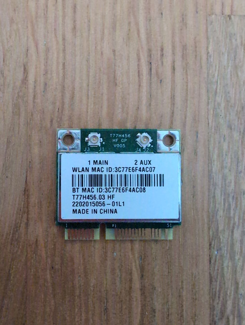 Componenti elettronici: Carte Wifi + Bluetooth BCM943142HM / T77H456.03 HF – Usato da Lutry venduto da Brocantosaurus