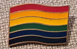 M610 - Pin Fahne Regenbogen Flagge Leben AIDS