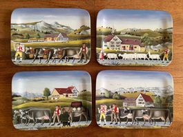 Sammelteller "Appenzeller Alpfahrt-Panorama" 4-er Serie