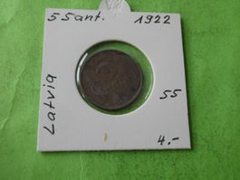Llettland 1922, 5 Santimi