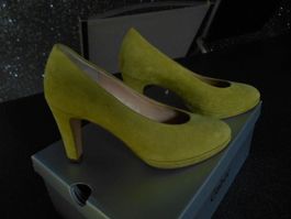 Sommer Schuhe GABOR Pumps Gr.35.5 /3 gelbgrün NEU