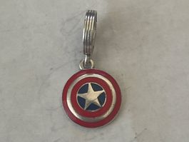Original Pandora Charm, Captain America Schild, Neuwertig!