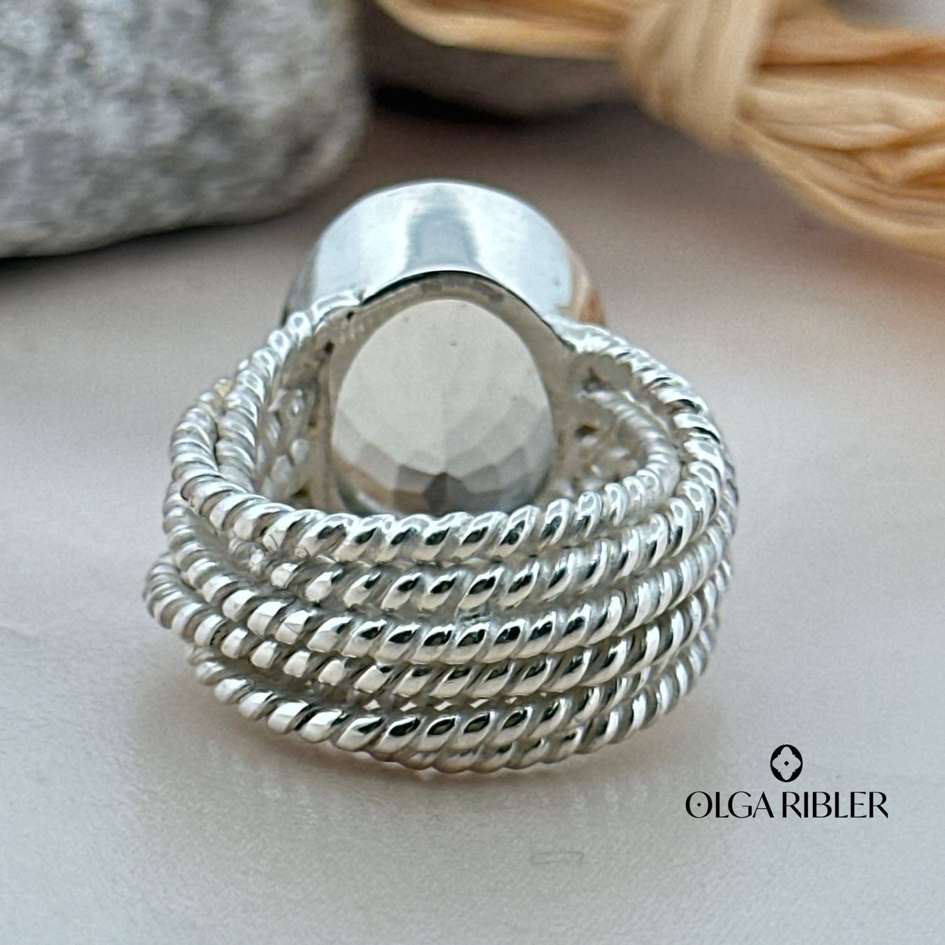 Olga Ribler Ringe: Spaghetti-Ring mit grünem Amethyste Gr 52 – Neu (gemäss Beschreibung) aus Luzern von byolgaribleroutlet 1