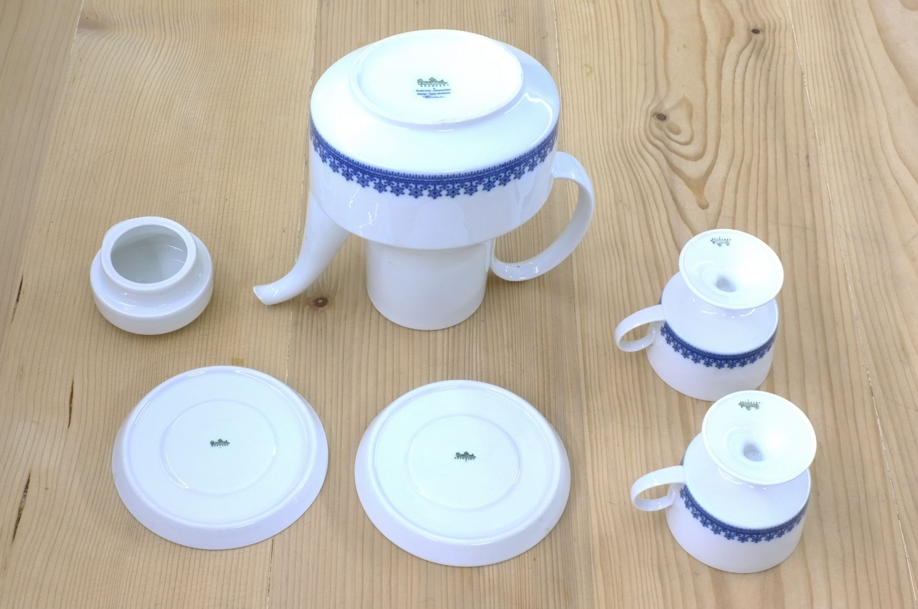 Rosenthal Set di piatti: Service Rosenthal Composition, Kobaltborte, Wirkkala 60er – Usato da Basel venduto da si-belle 5