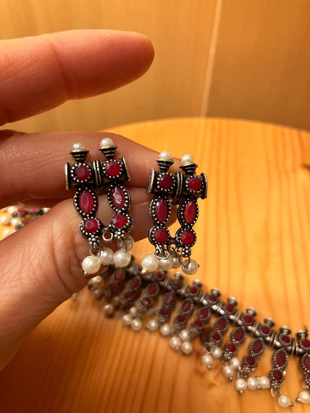 Catenine: Modeschmuck: Halscollier + Ohrhänger aus Indien – Nuovo e nell'imballaggio originale da Zürich venduto da ancillaschmidhauser 8